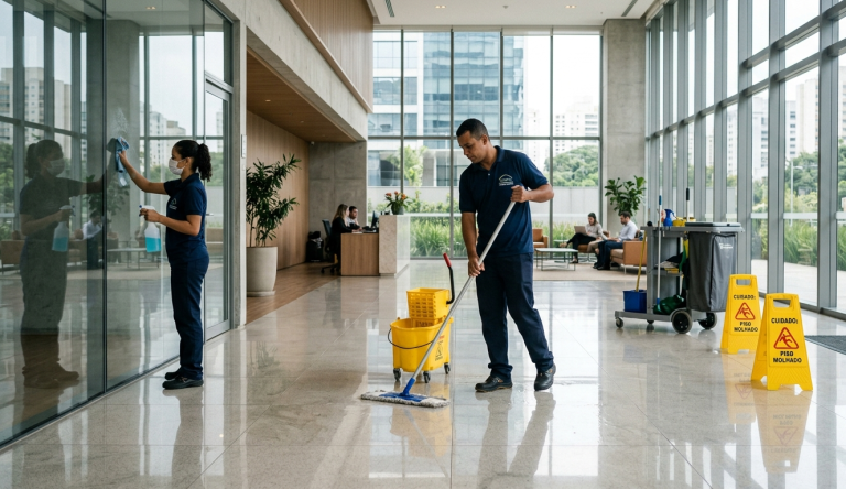 Leia mais sobre o artigo Limpeza em prédios corporativos: segurança, normas e boas práticas